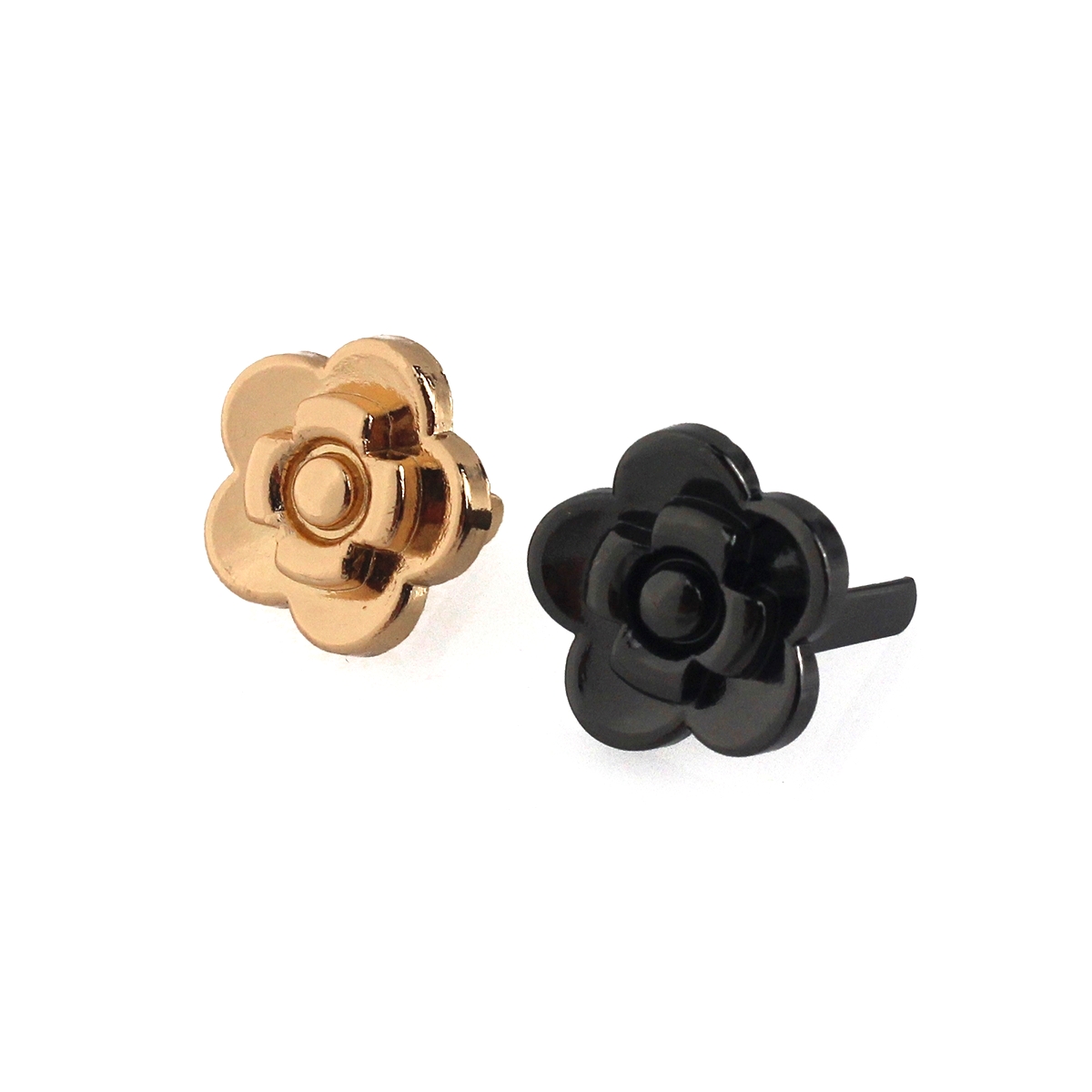 Leatherwork Flowers - 2pcs Metal Rose Flower Shape Buckle
