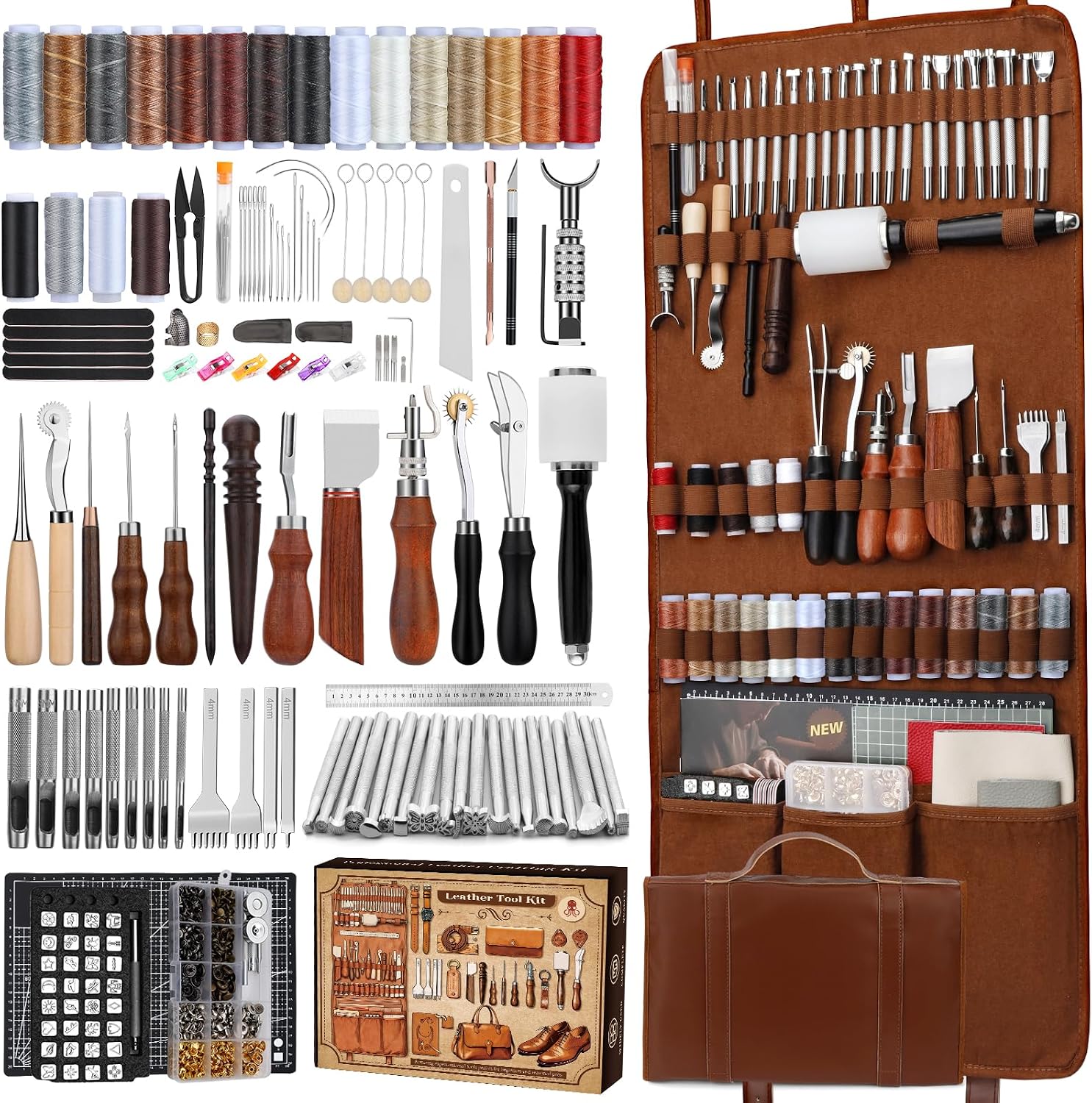 Leatherwork Tool Kit - Leather Working Kit, Leather Working Tools