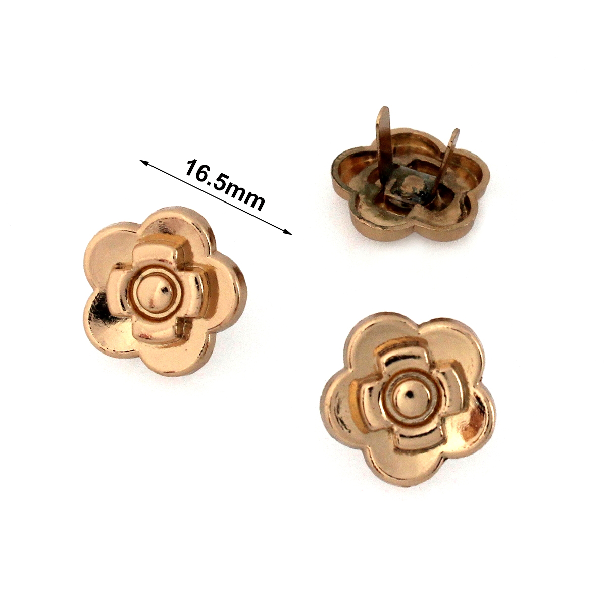 2pcs Metal Rose Flower Shape B - Leatherwork Flowers review and price
