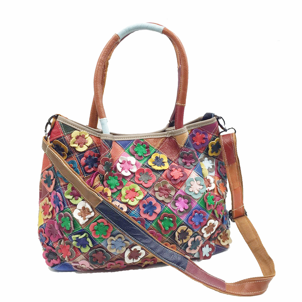 Oversized Female Genuine Leath - Leatherwork Flowers review and price