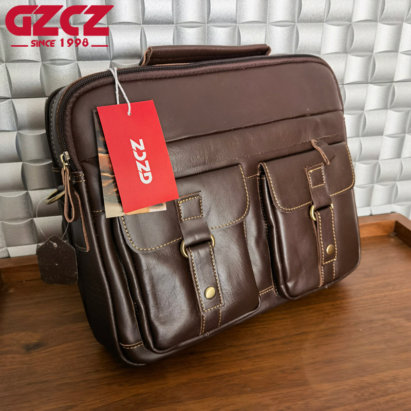 GZCZ Men's Handbag Leisure Bus - Leatherwork Bag review and price