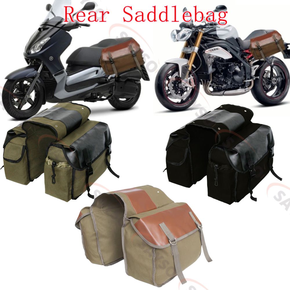 Canvas Leather Rear Saddlebag  - Leatherwork Bag review and price