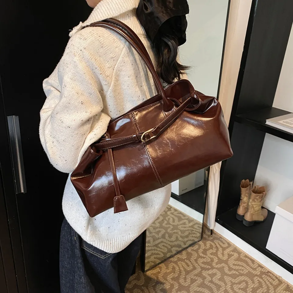 Winter Oil PU Leather Hobo Han - Leatherwork Bag review and price