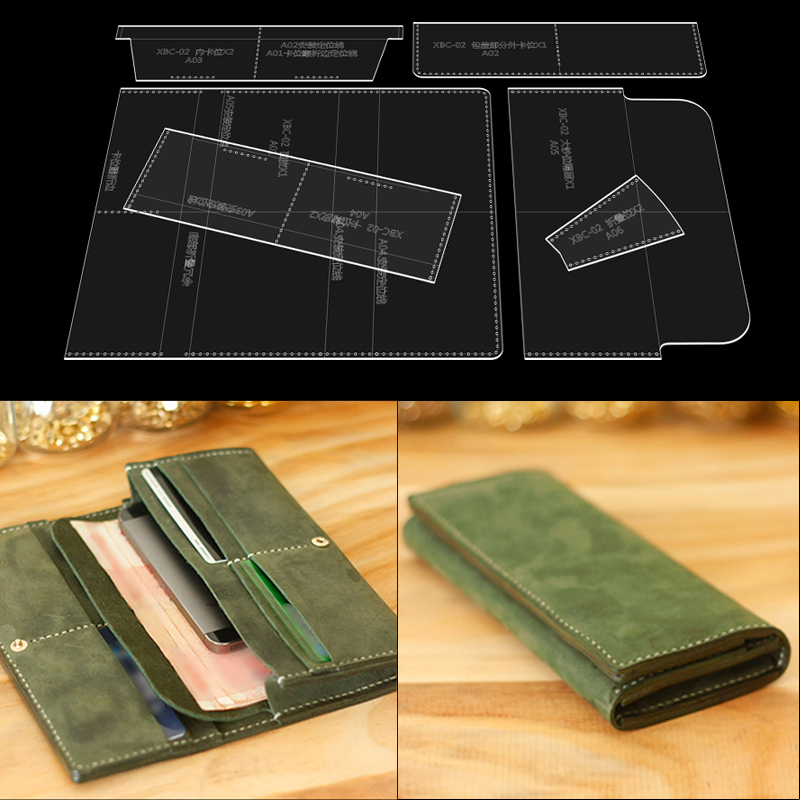 YOMDID Long Wallet Template Le - Leatherwork Tool Kit review and price