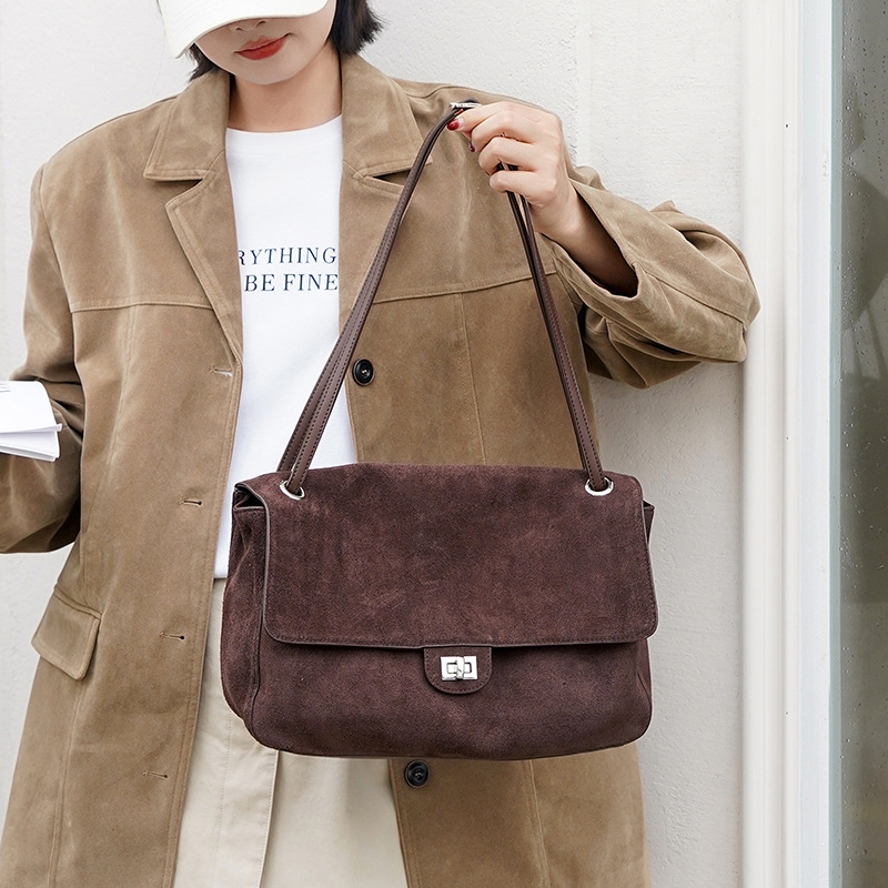 Genuine Suede Leather Underarm - Leatherwork Bag review and price